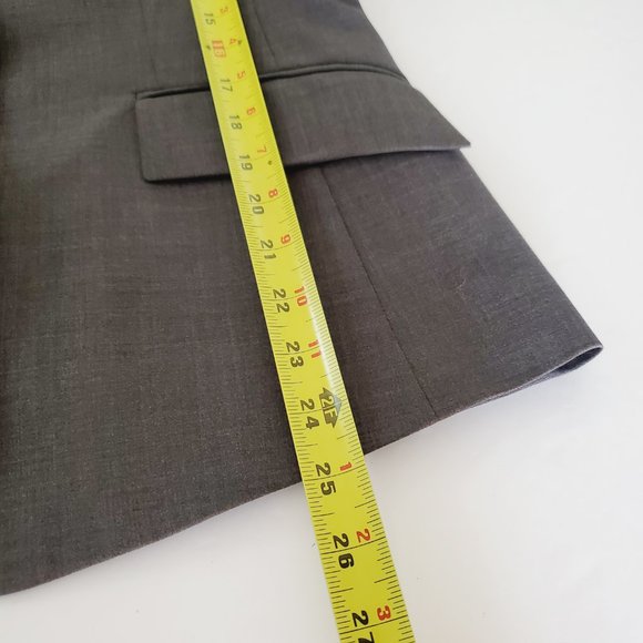 Ann Taylor Blazer Classic Wool Work Career Business Grey 8 - Picture 10 of 12